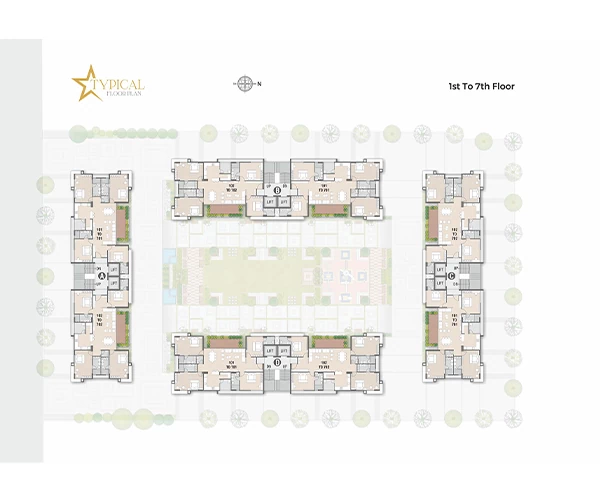 1st to 7th Floor Plan